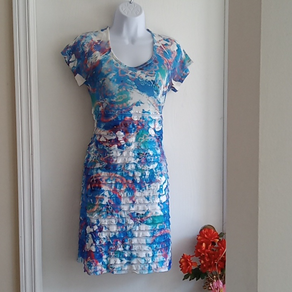 Cubism | Floral Print Frilled Dress
